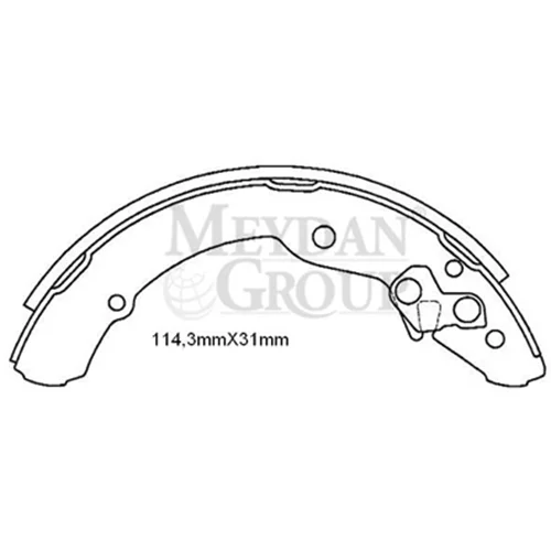 1J0698525   Caddy 96/03 , Volkswagen Caddy- 96/03  Arka Fren Pabucu (114,3X31) (Bramax)