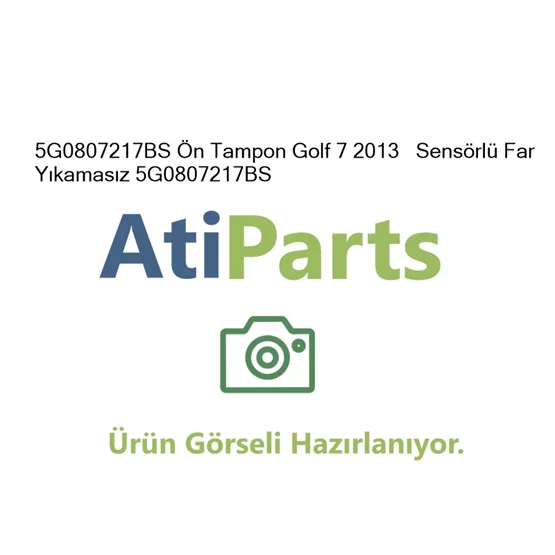 5G0807217BS Ön Tampon Golf 7 2013   Sensörlü Far Yıkaması